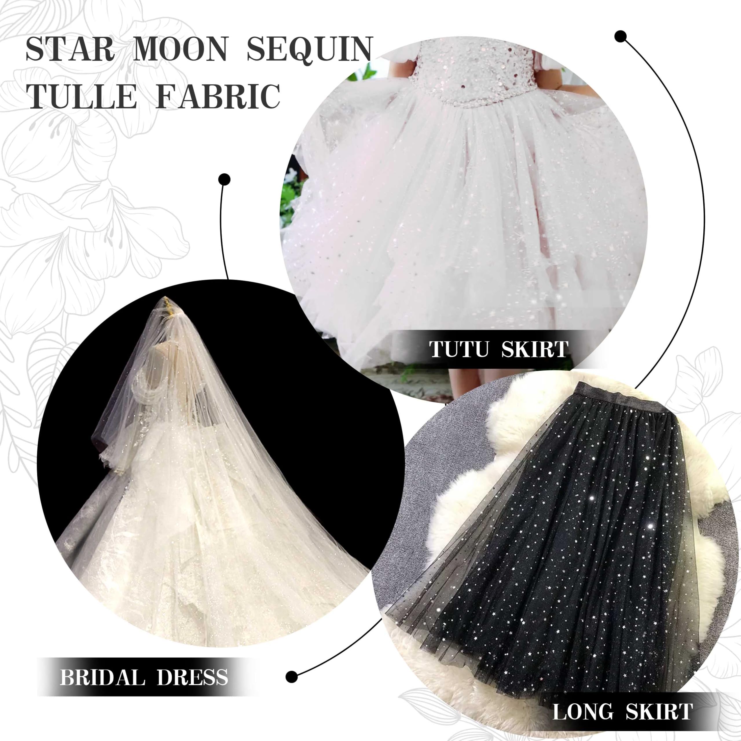 Amazon.com: Homiest Glitter Tulle Fabric Rolls with Star